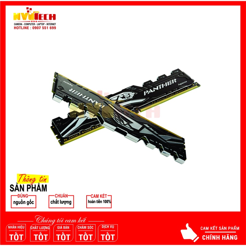RAM Apacer Panther 8GB DDR4 2400MHz (QSD)