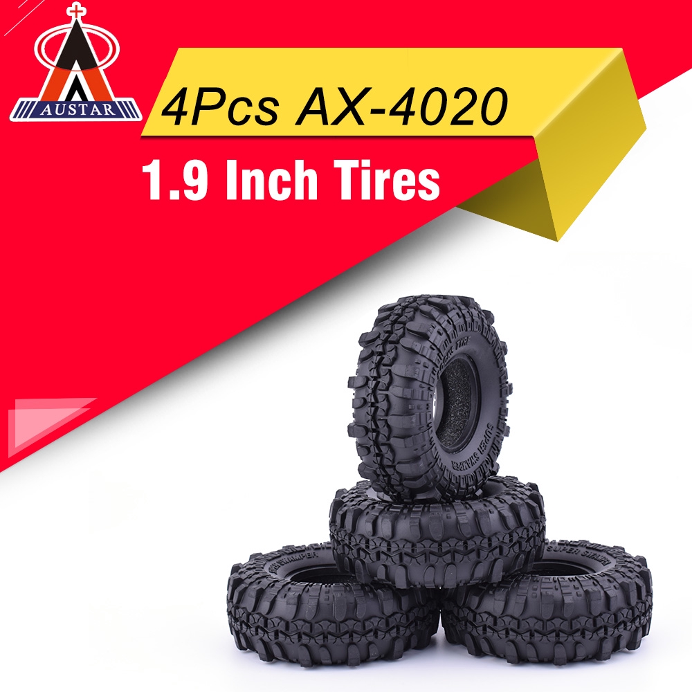 4 ชิ้น AUSTAR AX-4020 1.9 นิ้ว 110 มิลลิเมตรยาง Rocks Crawler ยาง Tyre สําหรับ 1/10 Traxxas Redcat SCX10 AXIAL RC4WD TF2 RC รถ