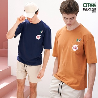 OTee รุ่น OTTO-0244 สกรีน Im fine เสื้อยืดOversize มีกระเป๋า เสื้อยืดผู้ชาย  เสื้อยืด ผ้าCotton100%