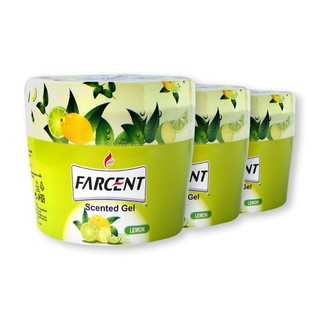 💥โปรสุดพิเศษ!!!💥 ฟาร์เซ็นท์ เซ็นท์เต็ดเจล กลิ่นเลมอน 70 กรัม x 3 ชิ้น Farcent Scented Gel 70 g Lemon x 3