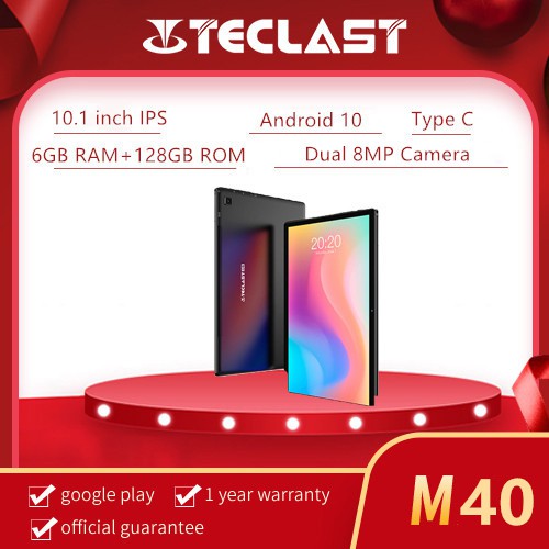 Teclast M40 แท็บเล็ต Android 10 . 0 Pc 6 Gb Ram 128 Gb Rom 10 . 1 นิ้ว 8 Mp / 1G