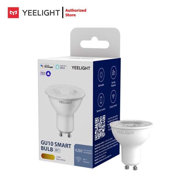 [ประกัน 15 เดือน] Yeelight GU10 Smart Bulb W1 (Dimmable) - หลอดไฟ GU10 แอลอีดียีไลต์รุ่น W1 (ขาว) (Global)
