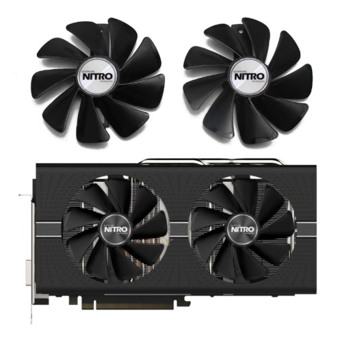 พัดลมการ์ดจอ SAPPHIRE รุ่น RX470 RX480 RX570 RX580 1 ชุด 2 ชื้น / สินค้าพร้อมส่ง