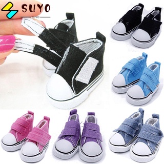 suyou 1 คู่ 5 ซม. 1/6 scale plimsolls รองเท้าบู้ทส์แฮนด์เมดสําหรับตกแต่งบ้านตุ๊กตาของเล่นเด็ก