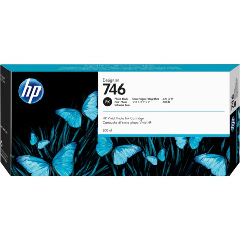 หมึกพิมพ์แท้ HP 746 300-ml Photo Black DesignJet Ink Cartridge (Z6)(3WX35A เปลี่ยนจาก P2V82A)