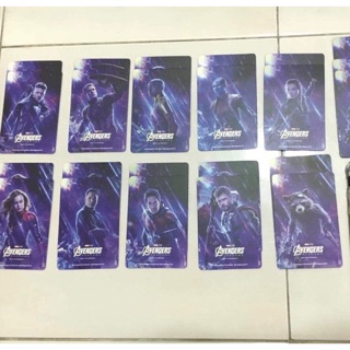 บัตรสะสม avengers endgameการ์ด กระดาษแข็งถามลายทางแชท marvel