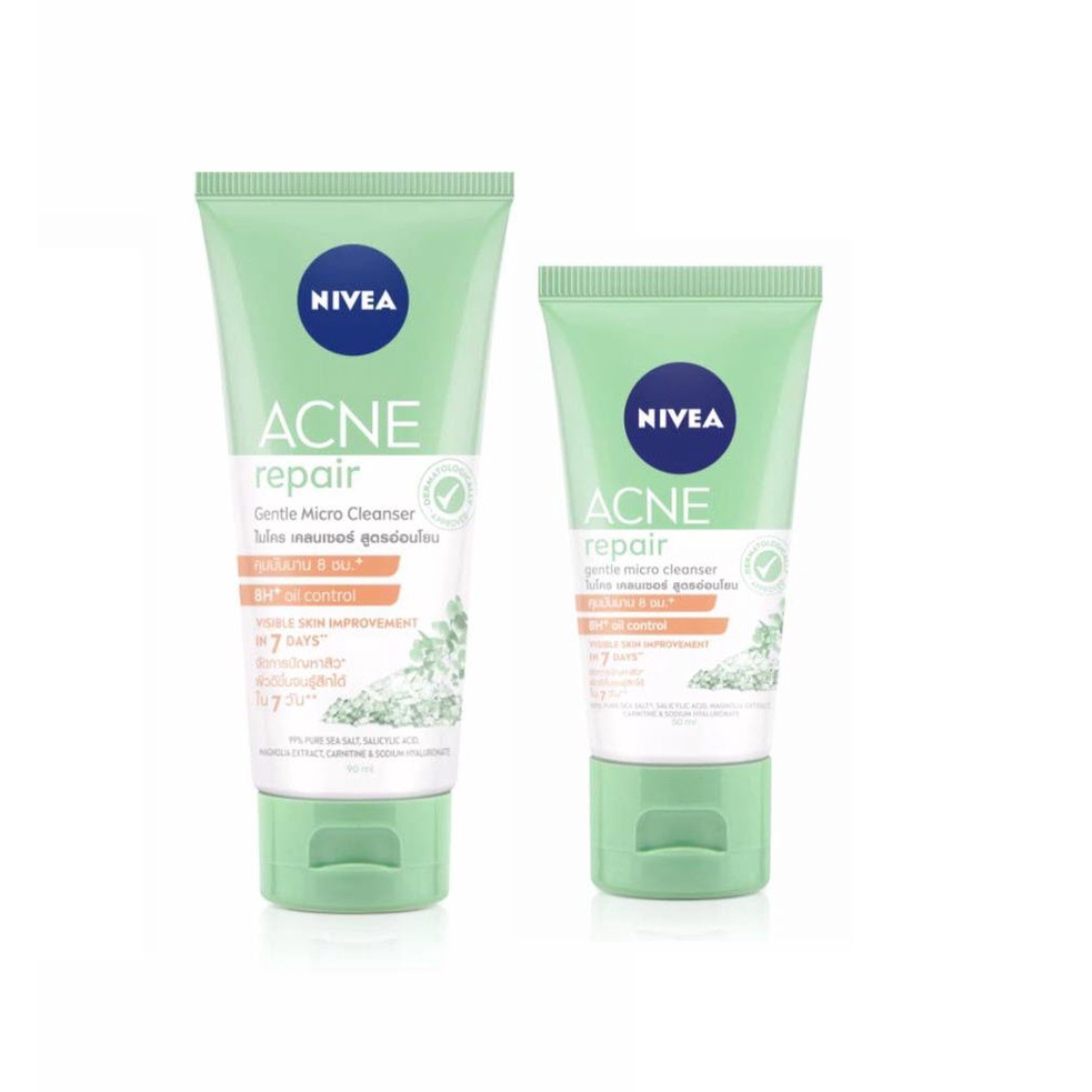 นีเวีย เจลล้างหน้า แอคเน่ รีแพร์ เจนเทิล ไมโคร เคลนเซอร์ Nivea Acne Repair Gentle Micro Cleanser