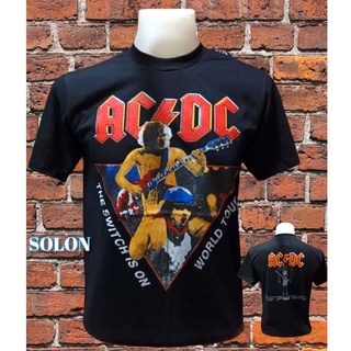 เสื้อวง AC DC วงร็อค ไม่มีตะเข็บข้าง คอฟิต ป้ายUS เสื้อวินเทจ เสื้อทัวร์ วงร็อคต่างประเทศ