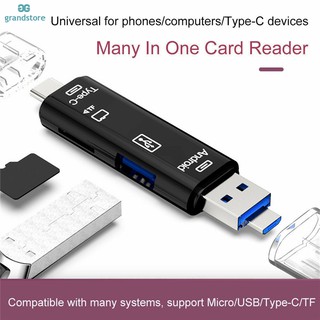 อะแดปเตอร์การ์ดรีดเดอร์ gs 5 in 1 usb 3 . 0 type c/usb/micro usb/sd tf