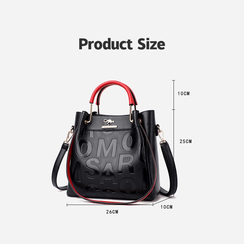 กระเป๋าถือ Mousoon Go Out Messenger Bag ความจุขนาดใหญ่สุทธิสีแดงพร้อมสไตล์ต่างประเทศหนังนิ่มกระเป๋าสะพายนูนกระเป๋าผู้หญิง