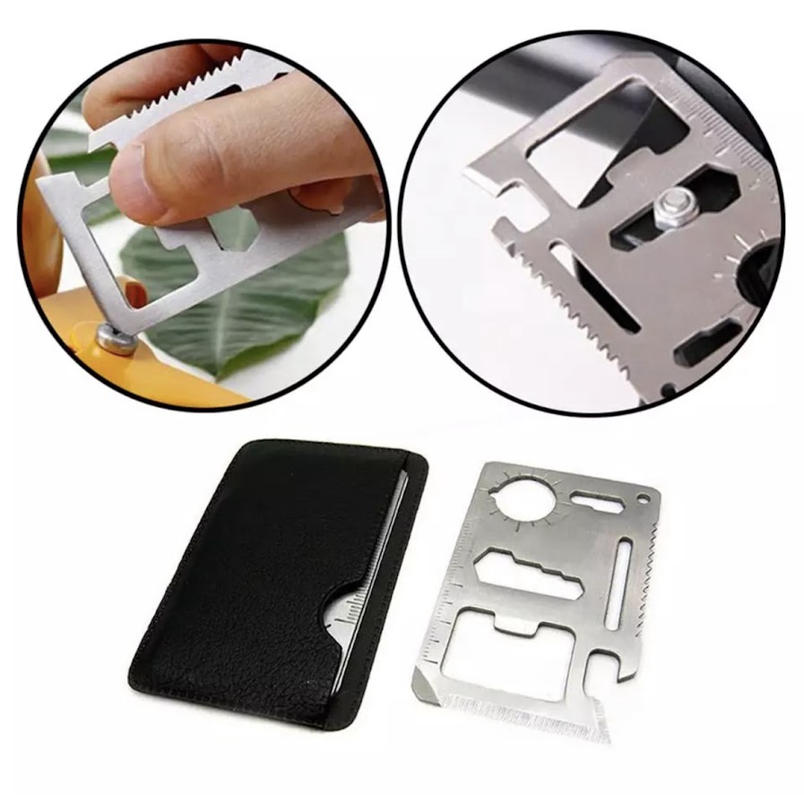 ส่งจากไทย 11ใน1แบบพกพา Outdoor Camping Survival Multi-เครื่องมือการท่องเที่ยวอุปกรณ์