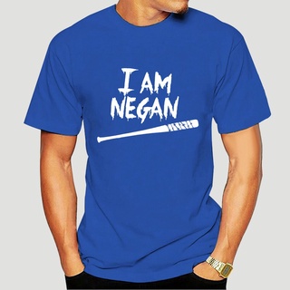 เสื้อยืดผ้าฝ้ายพิมพ์ลายขายดี I AM Negan - เสื้อยืดลําลอง สีดํา แขนสั้น พิมพ์ลาย Walking Dead Bat AMC ทุกขนาด สําหรับผู้ช