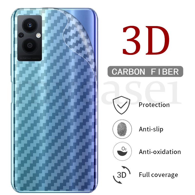 ฟิล์มกันรอยหลังมือถือ ฟิล์มหลังใส ลายเคฟล่า สำหรับ OPPO Reno 12F 11F 11 10 8T 8 8Z 7 6 5 4 Pro 7Z 6Z 2Z 2F 5F 5Z Reno12 F Reno11 F Reno10 Reno6 Reno5 Pro+ Plus 4G 5G 2023 2024