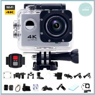 🌹4K กล้องแอคชั่น กล้องติดหมวก ติดจักรยาน กล้องกันน้ำ 4K WiFi พร้อมรีโมท ActionCamera 4K traveller กลางแจ้ง กล้องกันน้ำ