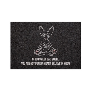 [MT01-00000082]พรมเช็ดเท้า พรมดักฝุ่น If smell bad ดำ ขนาด 40x60 ซม