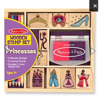 Melissa &amp; Doug รุ่น 2418 Stamp Set Princess ชุดแสตมป์พร้อมหมึก รุ่นเจ้าหญิง เสริมสร้างจินตนาการ การเรียนรู้