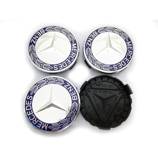 ราคาต่อ 4 ชิ้น ฝาครอบดุมล้อ BENZ เบนซ์ ช่อมะกอก 75mm.  ราคาต่อ 4 ชิ้น