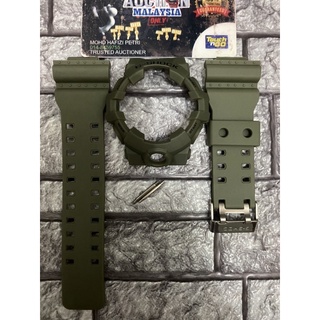 Bnb CUSTOM GA700 ARMY GREEN + BUCKLE JAPAN + บาร์สปริง 2 ชิ้น สําหรับ GSHOCK