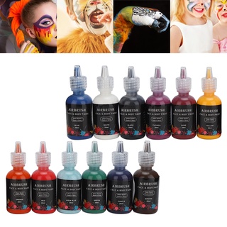 Master Sculptor Body Paint Set 12 Colors Matte Liquid Water Based Innovative DIY Temporary Art