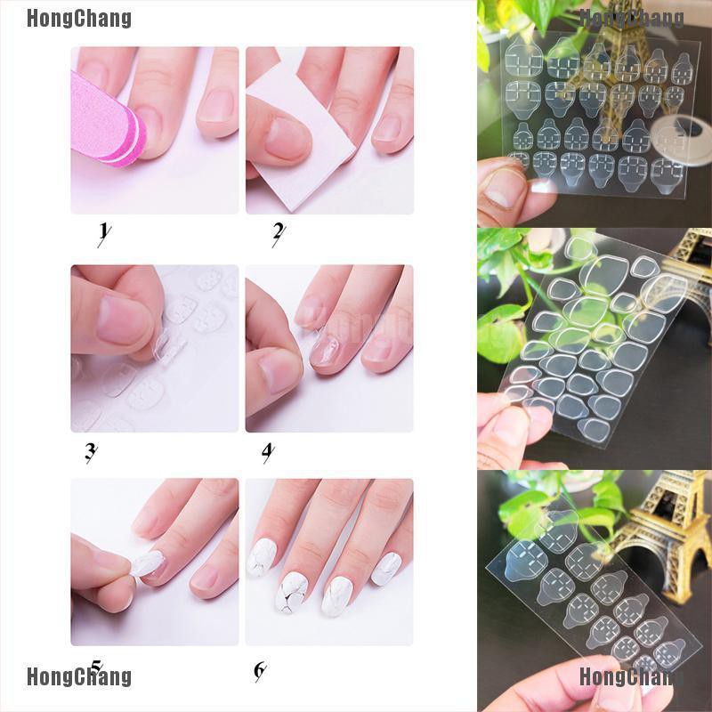 [LHGC] Finger Adhesive Tab Double side Glue Sticker Transparent