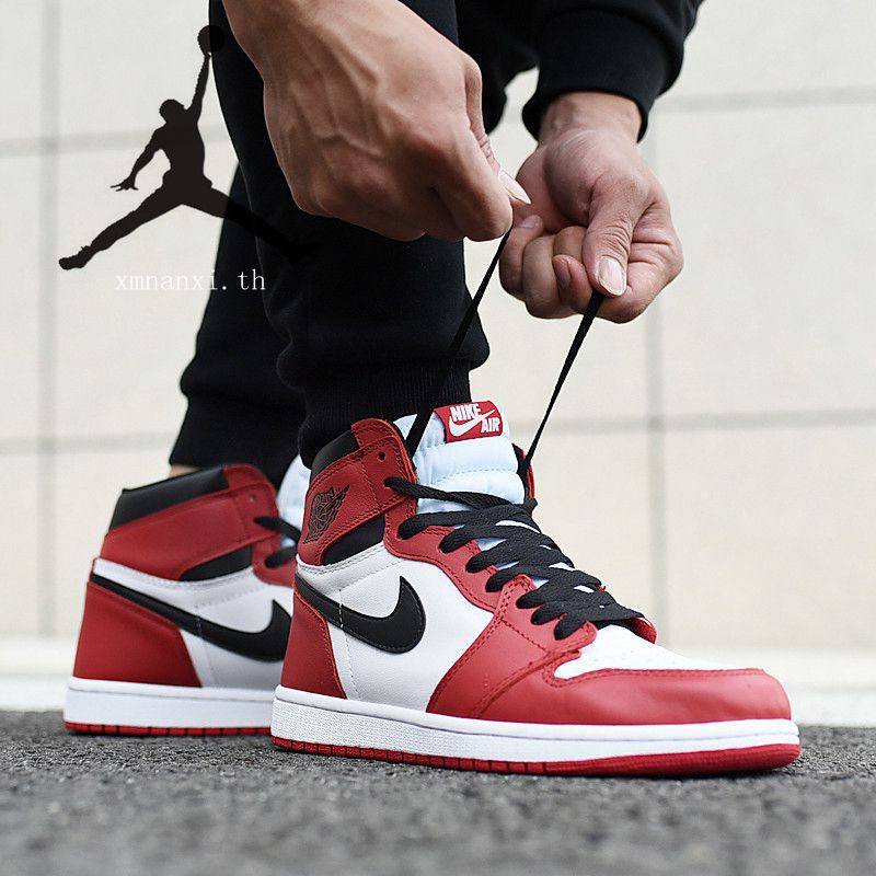 Air Jordan Retro High OG ห้ามใช้ AJ1 Chicago White Red รองเท้าบา - Main Image