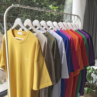 เสื้อยืดแฟชั่น แขนสั้น ทรงหลวม แขนห้าส่วน แฟชั่นฤดูร้อน สไตล์ฮิปฮอป เกาหลี สำหรับผู้ชาย คู่รัก [7 สี]