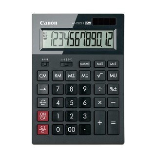 เครื่องคิดเลข สีดำ Canon AS-2222 II Canon Black Calculator AS-2222 II