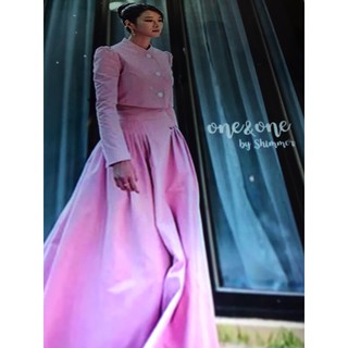 เดรสสีชมพูอ่อนงานตามภาพถ่ายไซร์M
