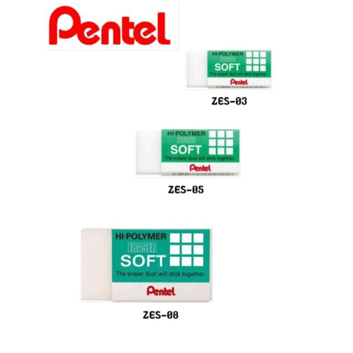 Pentel ยางลบดินสอ Pentel Hi Polymer 4 ขนาด เพ็นเทล  ยางลบเพ็นเทลรุ่นก้อน