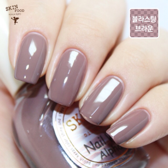 (ของแท้/พร้อมส่ง)Skinfood 💅🏻 Nail Vita Alpha Mellow Brownies #ABR04