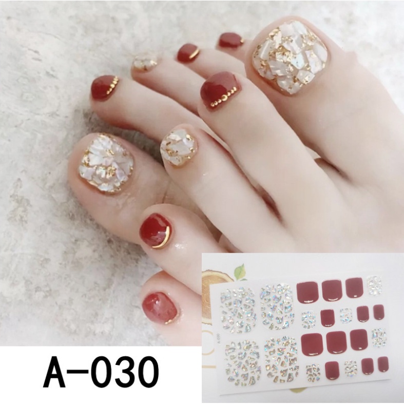 ชุดสติ๊กเกอร์ติดเล็บกันน้ำ 22 ชิ้น / ชุด A027 - 056