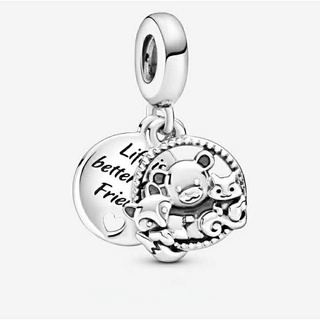 Pandora  silver dangle ติ้ง better Friends