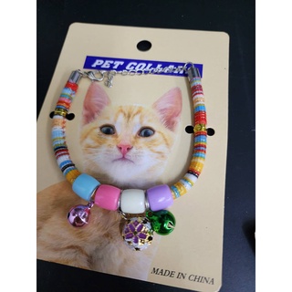 PET COLLARS ปลอกคอกระพรวน สำหรับสัตว์เลี้ยง เหมาำสำหรับ สุนัข และแมว ขนาดน้ำหนักตัว 3-5 กก(คละสี)