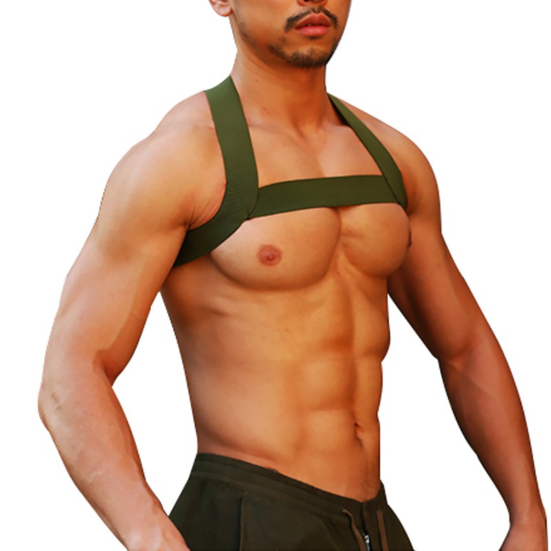PUMP!! Fashion sexy men's belt cross shoulder strap fitness sports accessories elastic elastic comfortable shoulder pad PU5509