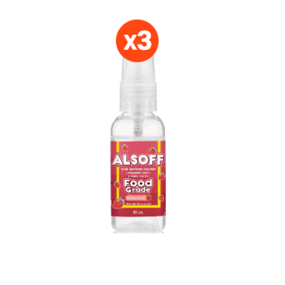 [3ขวด] ALSOFF FOODGRADE HAND SANITIZER (STRAWBERRY) 30ML แอลซอฟฟ์ สเปรย์แอลกอฮอร์ฟู้ดเกรด กลิ่นสตรอเบอร์รี่30มล.