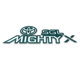 สติ๊กเกอร์ Sticker MIGHTY X SGL white Black สีดำ