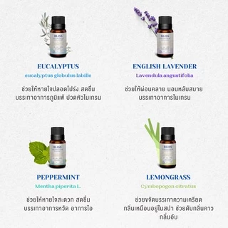 น้ำมันหอมระเหย (essential oil) 10 ml. - 30 ml. ยูคาลิปตัส ลาเวนเดอร์ เปปเปอร์มินต์ น้ำหอมอโรม่า น้ำหอมใส่เครื่องพ่นไอน้ำ
