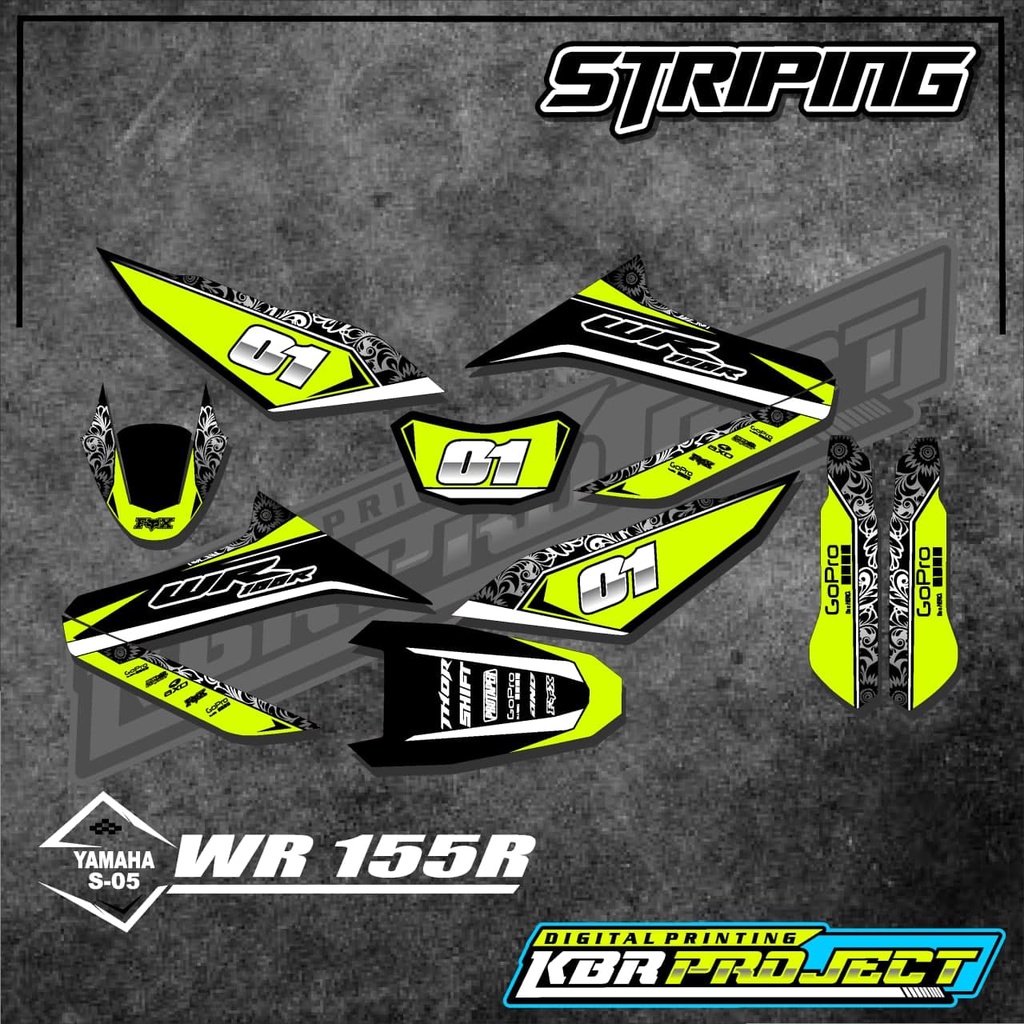 สติ๊กเกอร์ WR 155R WR 155R แถบ YAMAHA สติ๊กเกอร์รถมอเตอร์ไซด์ variation Racing S-05