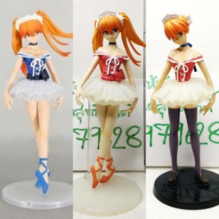 (แท้/กาชาปอง/มือ1/อะไหล่/ฐานขาวมุก) Bandai Evangelion EX Portraits Souryuu Asuka Langley red and blue Ballet ver. อาสึกะ