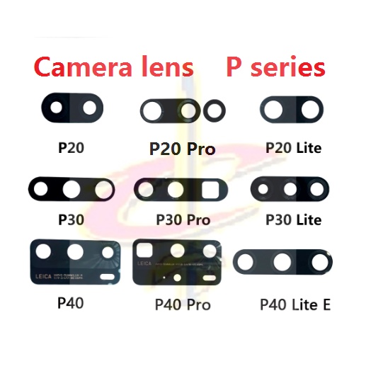 กระจก เลนส์กล้อง แบบเปลี่ยน พร้อมกาว สําหรับ Huawei P20 P30 40 Pro lite E 5G