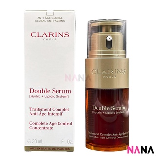 Clarins Double Serum Complete Age Control Concentrate 30ml เซรั่ม เข้มข้ม ต่อต้านความร่วงโรยแห่งวัย 30มิลลิลิตร