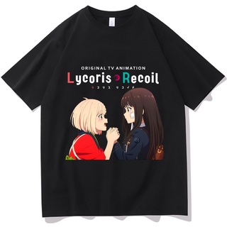 ใหม่ เสื้อยืดลําลอง แขนสั้น คอกลม ผ้าโพลีเอสเตอร์ ลายอนิเมะ Lycoris Recoil แฟชั่นฤดูร้อน แนวสตรีท สําหรับสตรี 2022