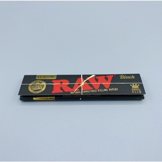 RAW Black kingsize กระดาษม้วน(ไหม้ช้า+บางกว่าclassic,organic) - 32 แผ่น