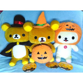 ตุ๊กตา​ Rilakkuma Korilakkuma Halloween ลิขสิทธิ์​แท้​ San X ป้ายห้อย​ ยกเซ็ต​ 3 ตัว