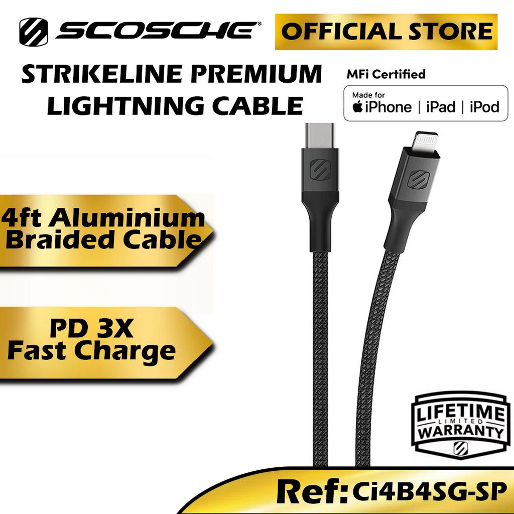 Scosche MFi Certified Strikeline USB-C to Lightning Cable สาย Iphone