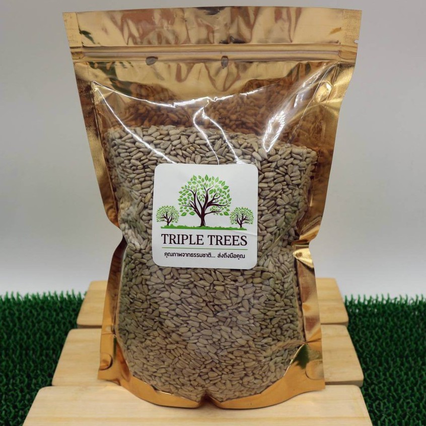 เมล็ดทานตะวันอบธรรมชาติ Sunflower Seeds Roasted เกรด A จาก Triple Trees