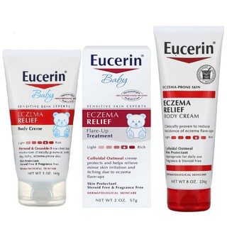 Eucerin, Eczema Relief Body Cream, ยูเซอริน เพิ่มชุ่มชื้น ลดผื่นแพ้ ลดคัน ระคายเคือง