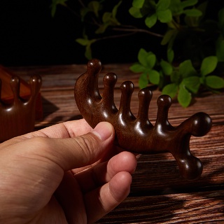 [cxsbEAU] 1พีซี หวีนวดเส้นเมอริเดียนไม้จันทน์ห้าหวีฟันกว้างป…