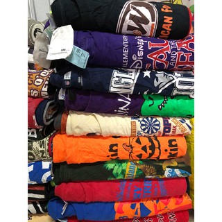 เสื้อยืดมือสองงานสกรีนสวยน้ำ2 เกรด B แพค50ตัว ตัวละ15บาท