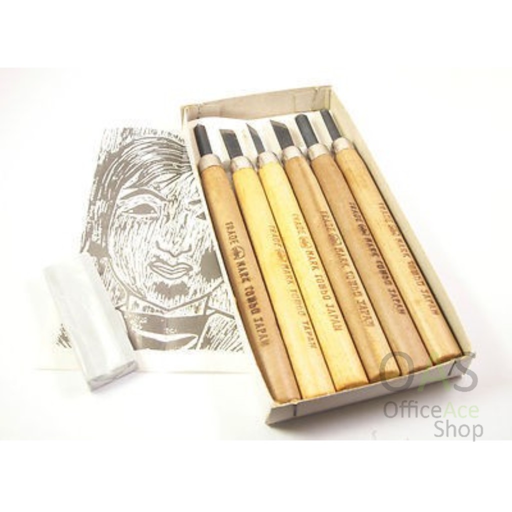 HINOMARU TOMBO Wood Carving Knife Set ชุดมีดแกะสลักไม้ 6 ชิ้น Shopee